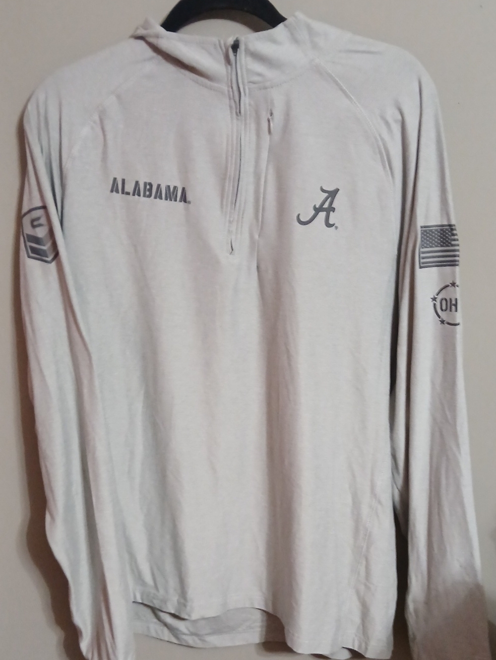 Colosseum Men's Light Gray Alabama 1/4 Zip Pullover